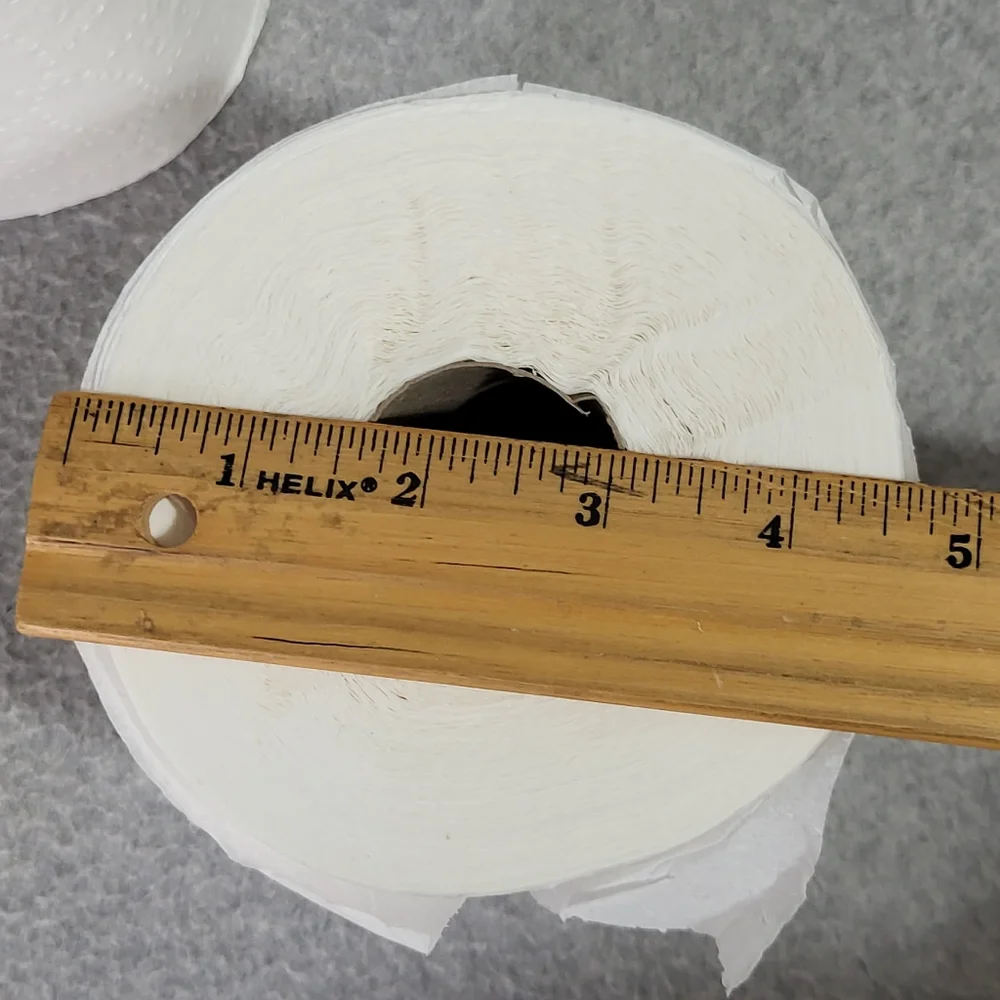 Vintage 2 Roll Fabric Toilet Paper Holder Ivory Cutwork Lace Embroidery Romantic